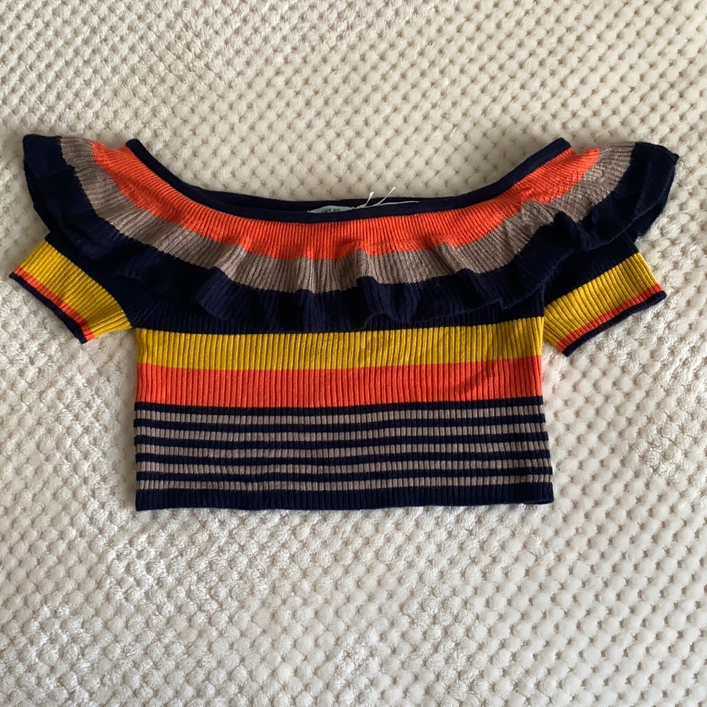 Urban outfitters off the shoulder crop top